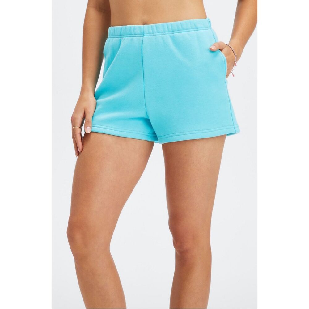 FABLETICS Go-To Slim Sweatshorts Blue XL Lounge Athleisure Fleece Shorts